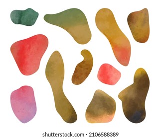 infographics elements watercolor  isolated vector set 