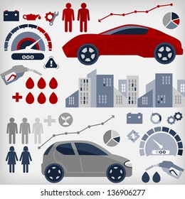 Infographics elements/eco car