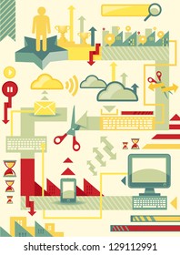 infographics elements/social network