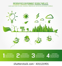 Infographics environment design template