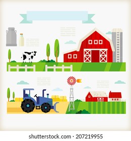 info-graphics of farm