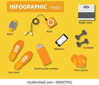 infographics fitness vector