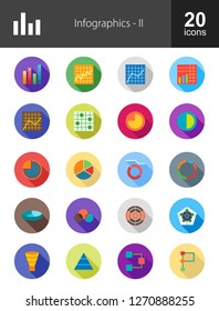 Infographics Flat Long Shadow Icons