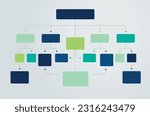 Infographics flowchart. Colored shadows scheme.