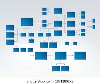 Diagrama de flujo de infografías. Esquema de sombras de colores.