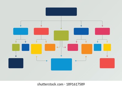 Infographics flowchart. Colored shadows scheme.