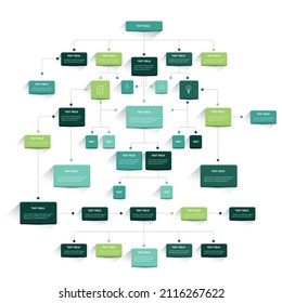 Infographics flowchart. Colored shadows scheme.