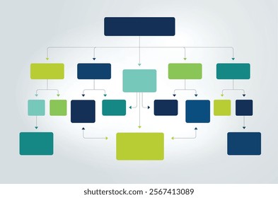 Infographics flowchart. Colored shadows scheme.