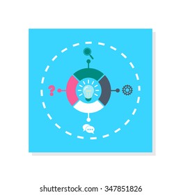 Infographics flowchart vector illustration.