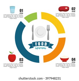 Infographics food design, vector illustration