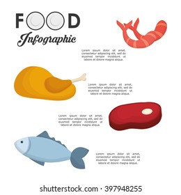 Infographics food design, vector illustration