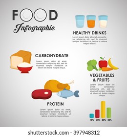 Infographics food design, vector illustration
