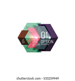 Infographics geometric business template, vector abstract background for workflow layout, diagram, number options or web design