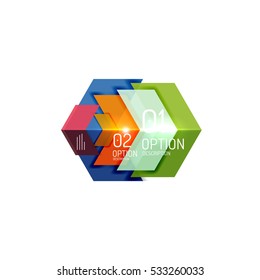 Infographics geometric business template, vector abstract background for workflow layout, diagram, number options or web design
