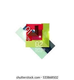 Infographics geometric business template, vector abstract background for workflow layout, diagram, number options or web design