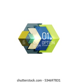 Infographics geometric business template, vector abstract background for workflow layout, diagram, number options or web design