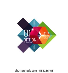 Plantilla de negocio geométrica de infografía, fondo abstracto vectorial para diseño de flujo de trabajo, diagrama, opciones de número o diseño web