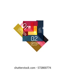 Plantilla de negocio geométrica de infografía, fondo abstracto vectorial para diseño de flujo de trabajo, diagrama, opciones de número o diseño web