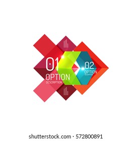 Plantilla de negocio geométrica de infografía, fondo abstracto vectorial para diseño de flujo de trabajo, diagrama, opciones de número o diseño web