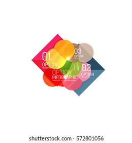 Infographics geometric business template, vector abstract background for workflow layout, diagram, number options or web design