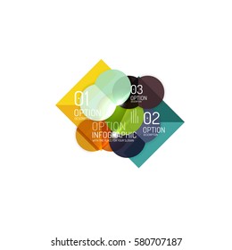 Plantilla de negocio geométrica de infografía, fondo abstracto vectorial para diseño de flujo de trabajo, diagrama, opciones de número o diseño web