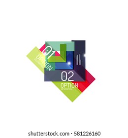 Infographics geometric business template, vector abstract background for workflow layout, diagram, number options or web design