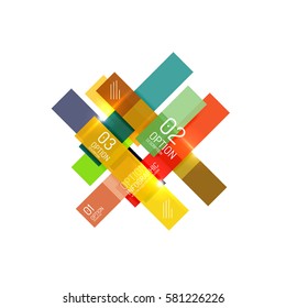 Plantilla de negocio geométrica de infografía, fondo abstracto vectorial para diseño de flujo de trabajo, diagrama, opciones de número o diseño web