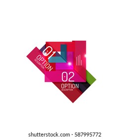 Infographics geometric business template, vector abstract background for workflow layout, diagram, number options or web design