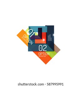 Infographics geometric business template, vector abstract background for workflow layout, diagram, number options or web design