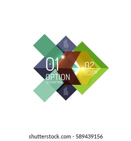 Plantilla de negocio geométrica de infografía, fondo abstracto vectorial para diseño de flujo de trabajo, diagrama, opciones de número o diseño web