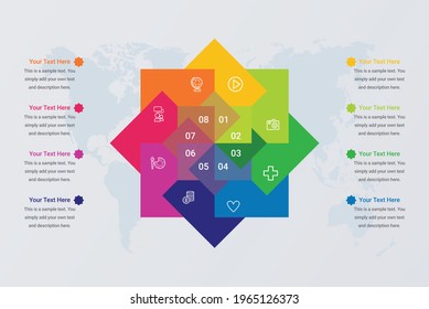 Infographics geometric template vector image 8