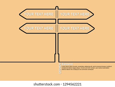 Infographics, Graphic design. Direction of movement or stage of development for schematic illustration