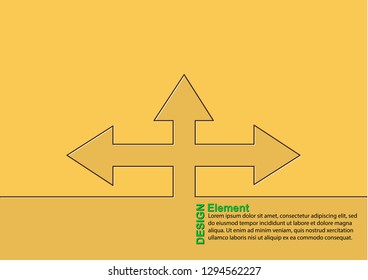 Infographics, Graphic design. Direction of movement or stage of development for schematic illustration