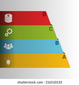 Infographics Half Pyramid. Vector Illustration