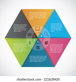 Infographics  hexagon paper 