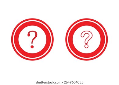 Icono de infografía. Símbolo de signo de interrogación rojo. Elemento de diseño realista 3D. Ilustración vectorial.