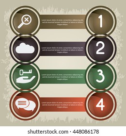 Infographics icon. Retro design. Vector graphic