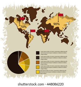 Infographics icon. Retro design. Vector graphic