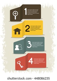 Infographics icon. Retro design. Vector graphic