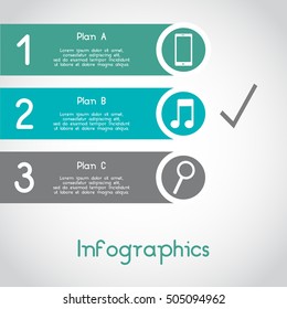 Infographics with icons for business presentations and design