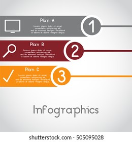 Infographics with icons for business presentations and design