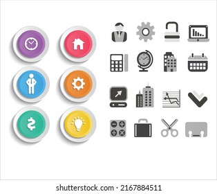 Elementos de iconos de infografía con fondo blanco