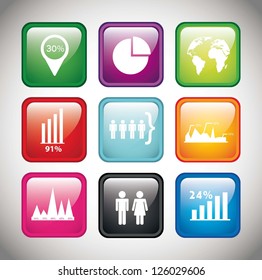 infographics icons over gray background. vector illustration