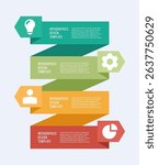 Infographics with icons and space for data. Vector vertical layout for business presentations