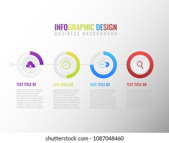 Infographics and icons vector design for business template. 