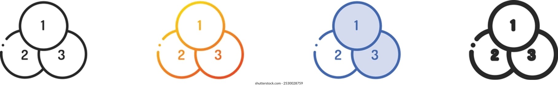 infographics icon.Thin Linear, Gradient, Blue Stroke and bold Style Design Isolated On White Background