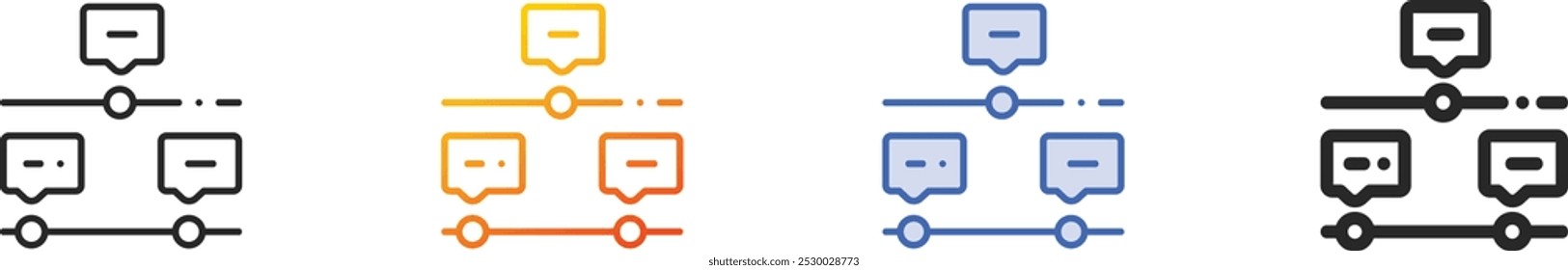 icono de infografía. Diseño lineal delgado, degradado, trazo azul y estilo audaz aislado sobre fondo blanco