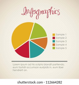 infographics illustration of numbers, vector illustration brown