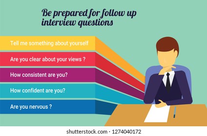 Infographics Illustration On Interview Process, Vector