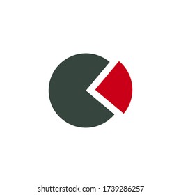 infographics illustration pie chart, Stock vector illustration isolated on white background.